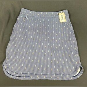 Peter Millar Womens Golf Skort Dominoes Print Small Blue Polyester